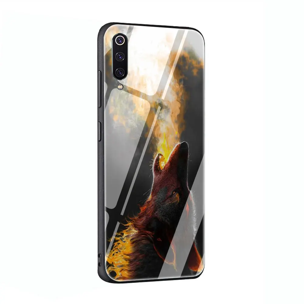 Чехол для телефона из закаленного стекла с изображением животного волка для Xiaomi mi 8 9 Red mi 4X 6A Note 5 6 7 Pro Pocophone F1 - Цвет: G8