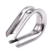 GTBL 16 мм 5/8 дюйма из нержавеющей стали трос кабель наперсток Серебряный тон