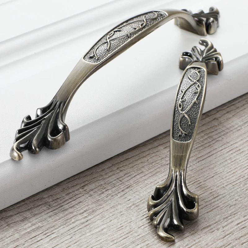 AOBT Cabinet Handles for Furniture Antique Alloy 128mm Handle Wardrobe  Drawer Door Pulls Retro Decoration 1PCS With Screws 636 - AliExpress
