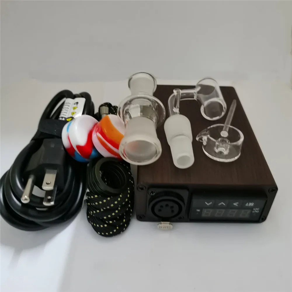 Деревянный узор Enail Dab Kit Электрический ручка для ногтей Риг восковой ПИД TC