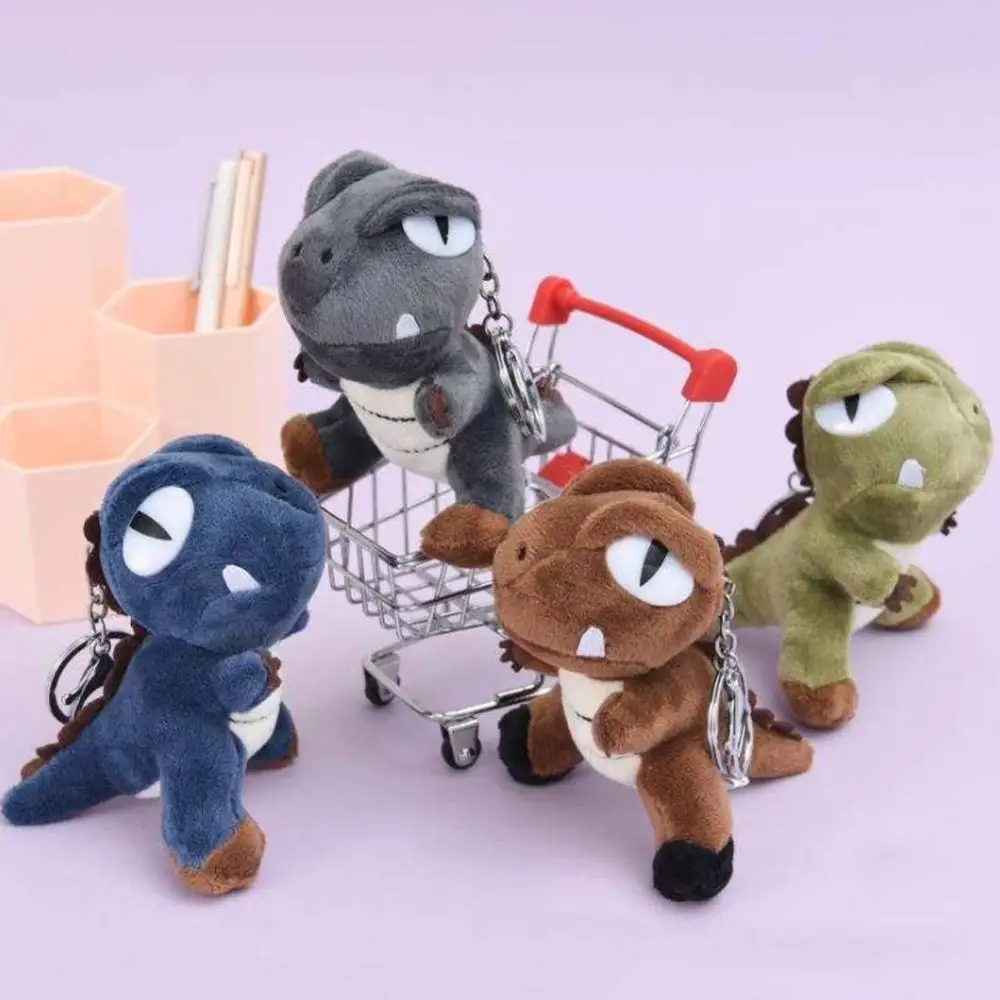 

Little Dinosaur Keychain Domineering Dinosaur Plush Toy Doll 4-inch Small Dinosaur Keychain
