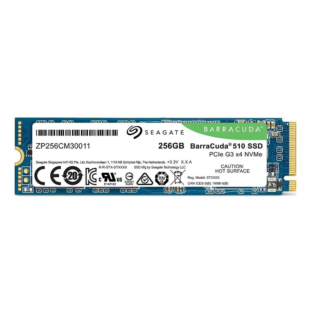 Seagate Barracuda 510 512GB 1 ТБ SSD Внутренний твердотельный накопитель PCIe NVMe 3D TLC NAND для игр, ПК, игр, ноутбуков