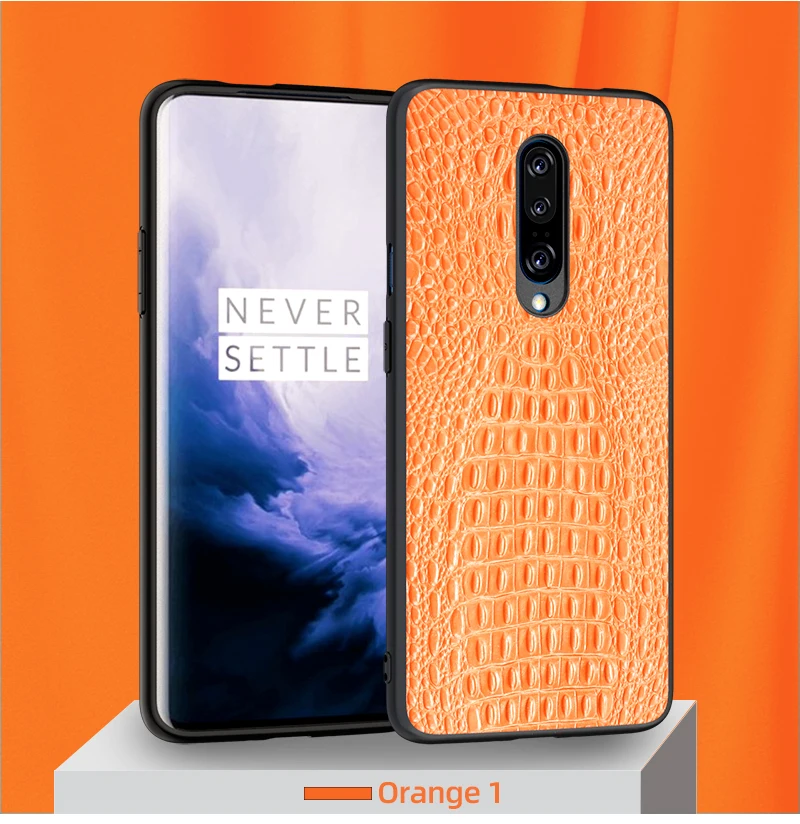 Drange 1 Крокодиловый узор Натуральная кожа задняя крышка чехол для телефона для lenovo Z6 Pro S5 Pro K5 Pro мобильный телефон оболочка - Цвет: Drange 1