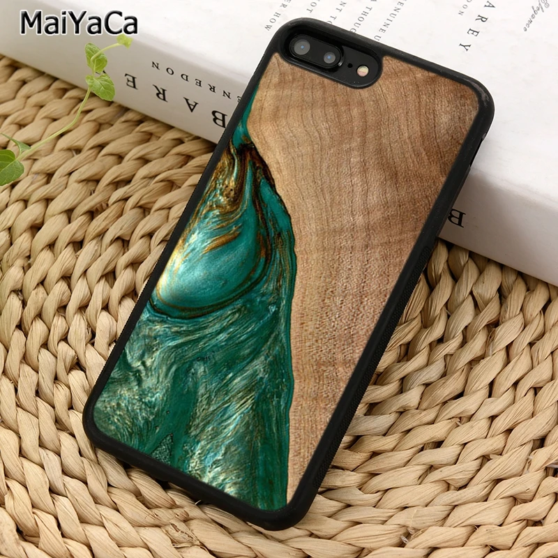 MaiYaCa деревянный полимерный мраморный чехол для телефона iPhone X XR XS 11 12 Pro MAX 5 6 S 7 8 Plus