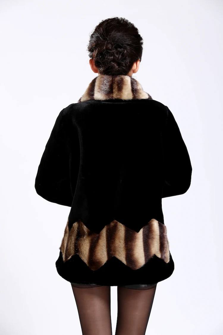 Middle age women clothing winter Vetement imitation fox mink fur coat long sleeve thick Fluffy faux fur jacket coat WR629