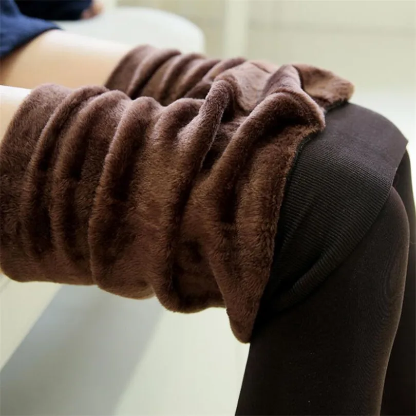 K018 Thick Coffe YRRETY, зимние теплые бархатные плотные обтягивающие штаны для женщин, плюс размер, леггинсы с высокой талией, брюки, женская одежда, брюки-карандаш для женщин - Цвет: K018 Thick Coffe