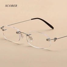 Бизнес ультра светильник бескаркасные очки для чтения для женщин темперамент портативный мужские очки для чтения с Чехол