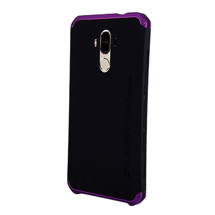 Black Purple Side Анти-осенняя металлическая рамка пластиковая задняя крышка для Huawei mate 9 mate 9 алюминиевый сплав mate 9 mate 9 мобильный бампер чехол+ подарок - Цвет: Black Purple Side