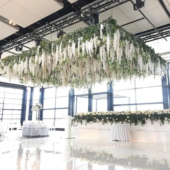 

12PCS Wedding Decoration Garland Silk Artificial Flower Wisteria Vines simulation Rattan Party Home Garden Hotel Decor
