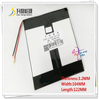 

7.4V 7600mAH 32104122 polymer lithium ion / Li-ion battery for tablet pc Power bank E-BOOK
