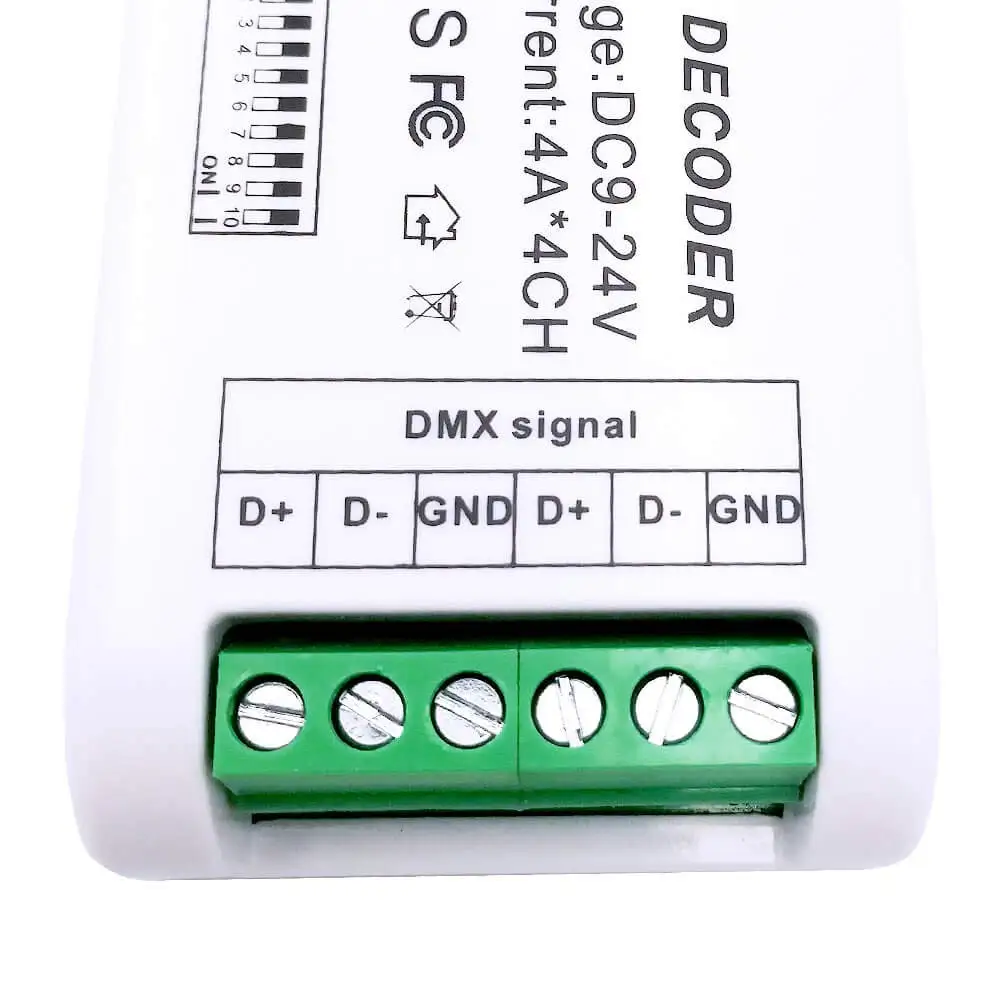 4 канала RGBW DMX декодер, 16A RGBW RGB Светодиодные ленты контроллер по протоколу DMX 512 декодер диммер драйвер для Светодиодная лента DC9-24V JK462