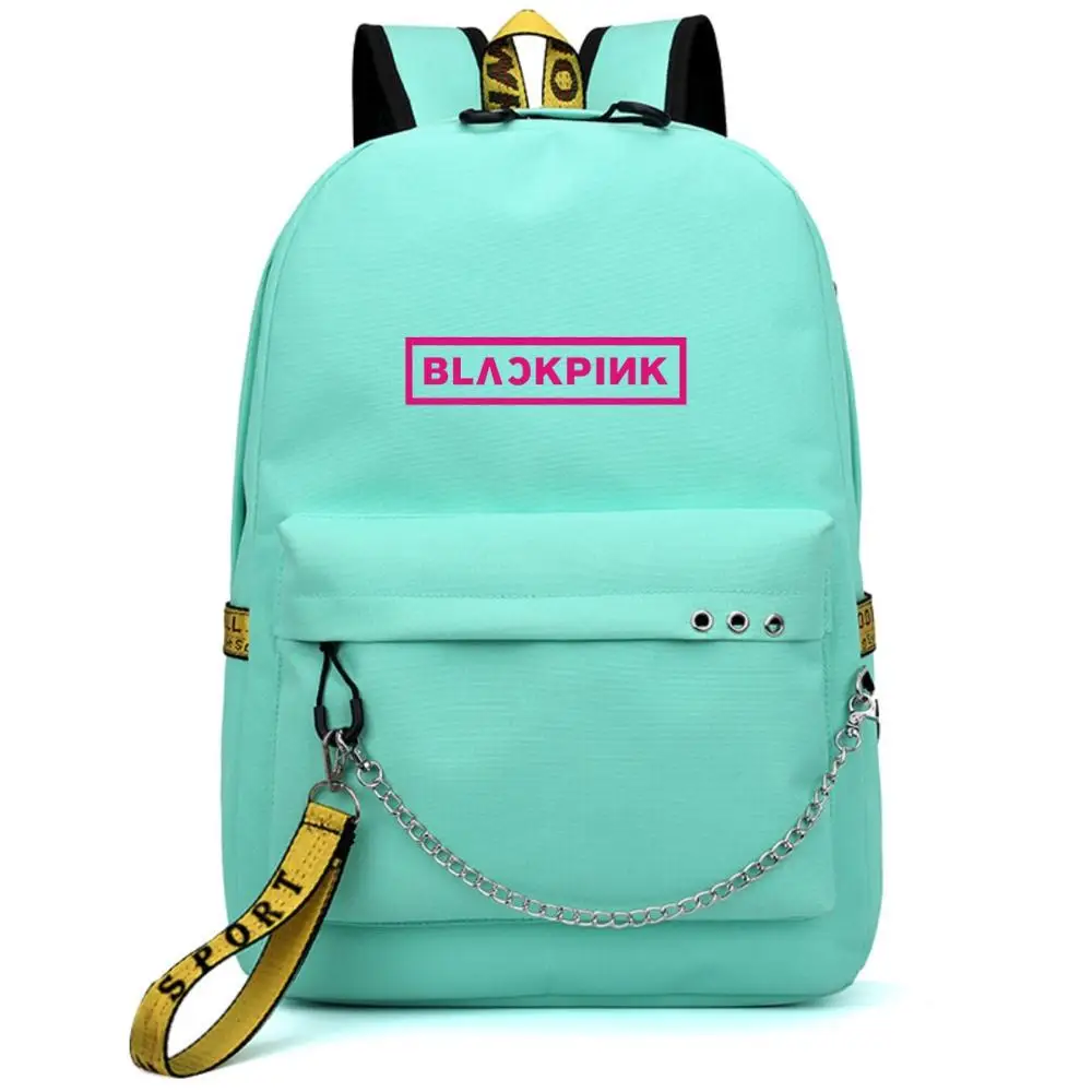 Kopo BlackPink Rose Lisa JENNIE USB Рюкзак Школьные сумки черный розовый Mochila дорожные сумки рюкзак на цепочке для ноутбука USB порт для наушников - Цвет: Style 28