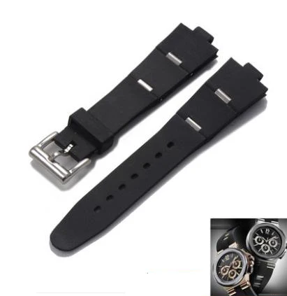 BVLGARI Convex Silicone Watchband Bracelet - Versatile Rubber Strap