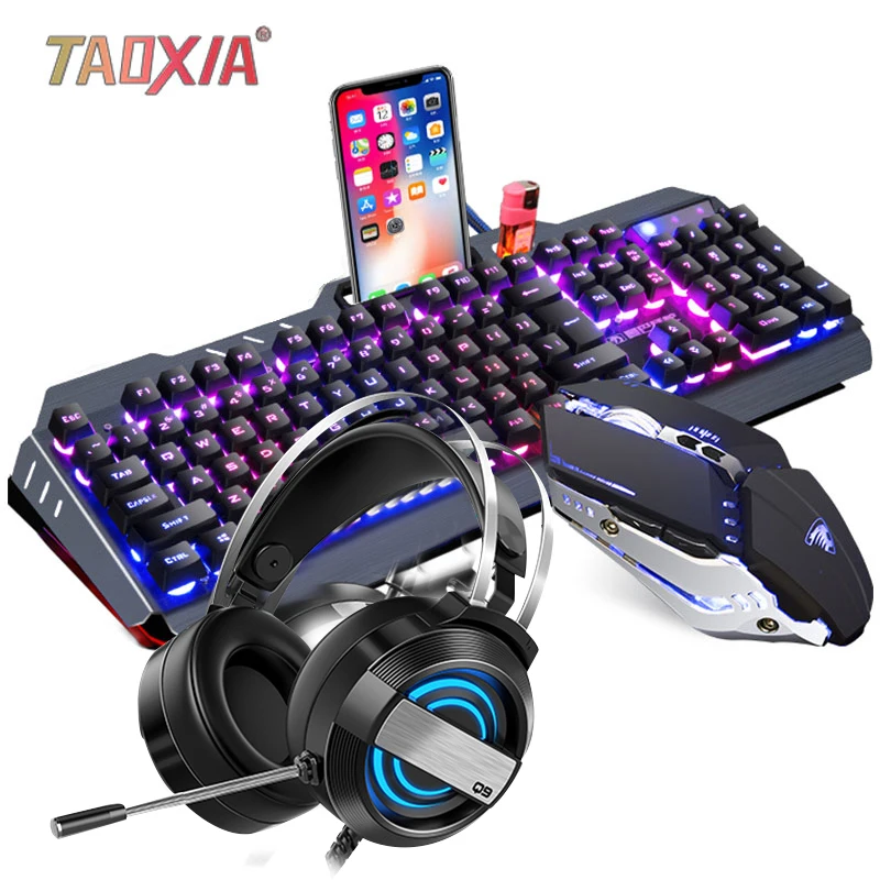 Mechanical Keyboard And Mouse Headset Three-piece Suit Desktop Computer Notebook Gaming Peripherals Home Internet Cafes E-sports - Image 6