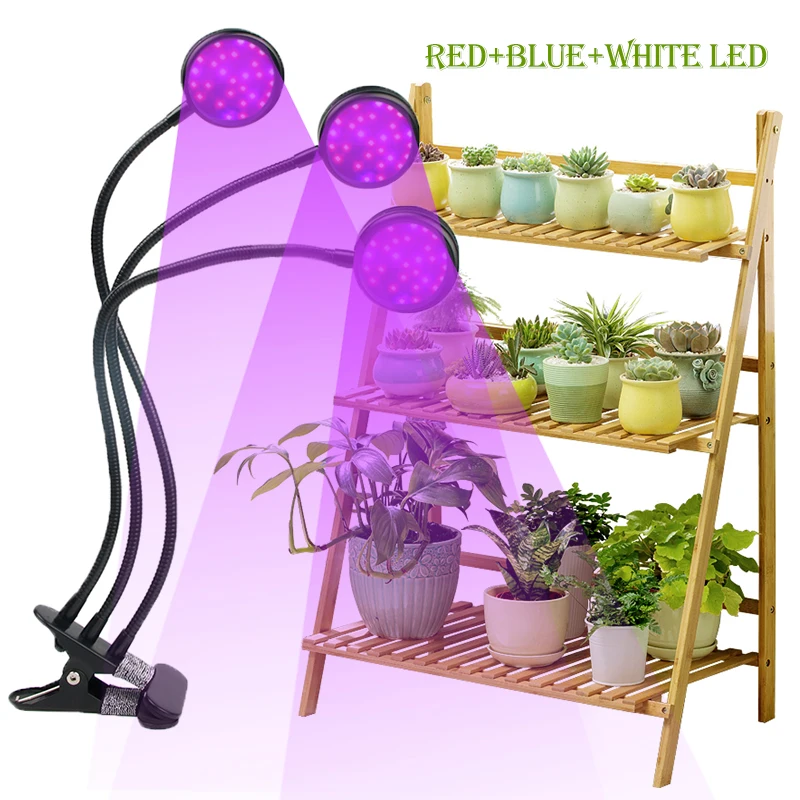 

Plants Healthy Care LED Grow Light Plant Shelves Phyto Lamp For Plants Full Spectrum Growth Home Flowers Indoor Succulent Garden