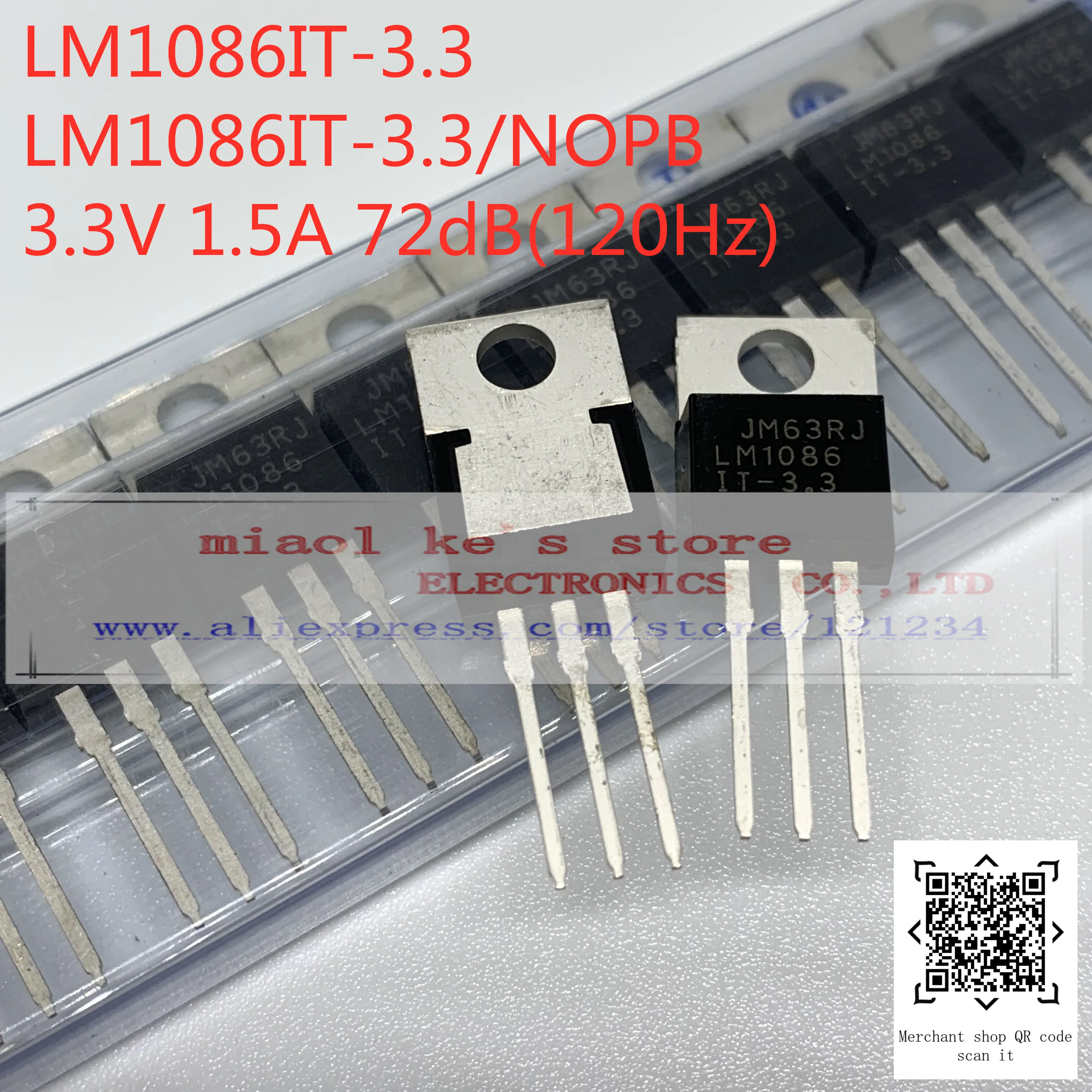 10 Pezzi LM1086CT-3.3 Regolatore Di Tensione TO-220, 3.3V, Per Circuiti Elettronici - Foto 12