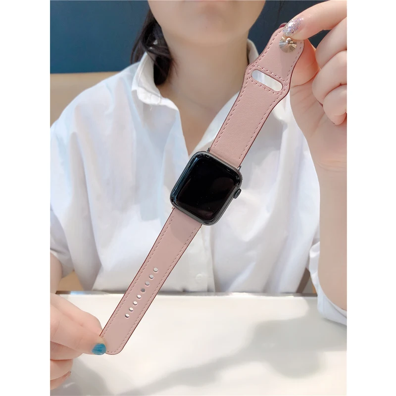 Ремешок для apple watch кожаный ремешок 4 5 3 42 мм 38 мм ремешок для часов iwatch ремешок 44 мм 40 мм браслет ремень аксессуары для apple watch
