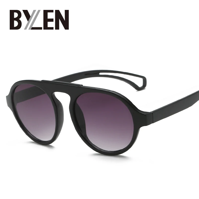 

Fashion Oversized Punk Sunglasses Women Men Flat Top Brand Gradient Round Sun Glasses Female Retro Shield Shape Big Shades UV400