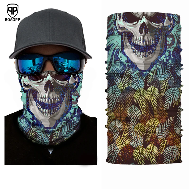 

ROAOPP Festival Motorcycle Face Mask Halloween Scarf Shield Joker Skull Balaclava Headband Festive Supplies Masquerade Masks