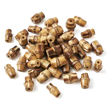 

pandahall 50pcs Natural Large Hole Barrel Wood Beads for Buddhism Jewelry Making Bracelet Charm Necklace DIY 20.5x10.5~13mm