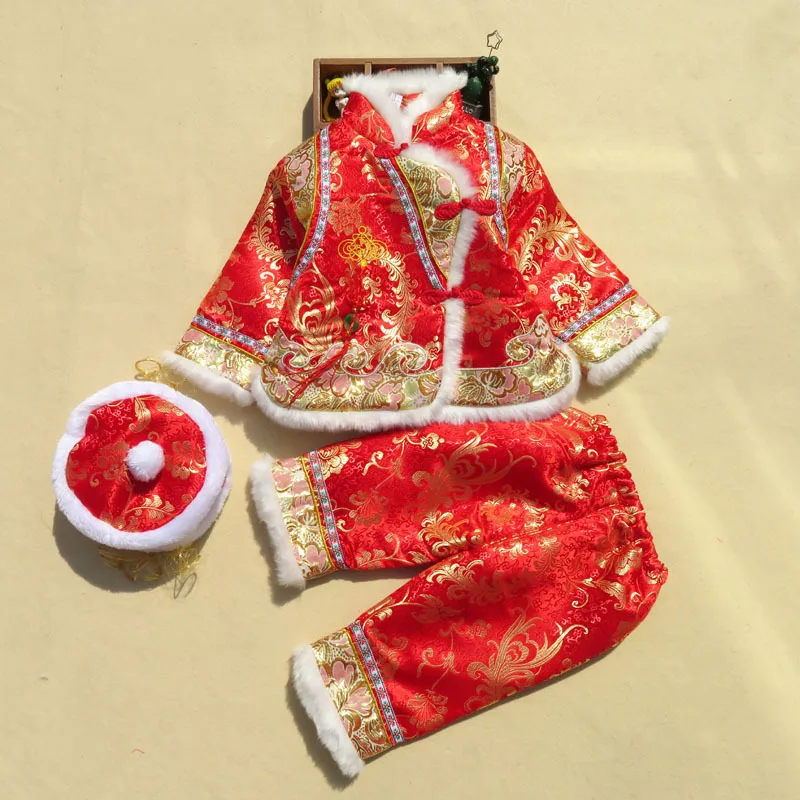 Костюм Тан для девочек; Весенний праздничный комплект одежды; утепленная одежда из хлопка с вышитыми цветами; От 1 до 3 лет одежда для детей