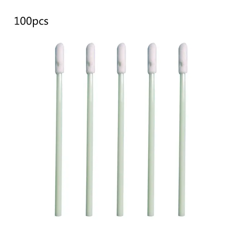 

100Pcs/Pack Small Round Head Foam Tip Cleaning Swab Dust Free Sponge Sticks for Inkjet Print Printhead Camera Optical Lens Gun