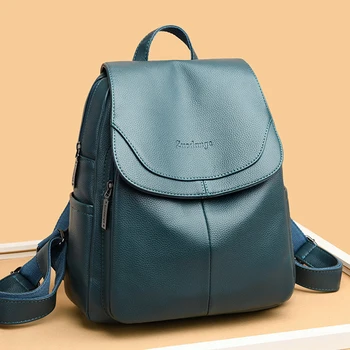 

Multifunction Women Backpack Female Soft Leather Casual Black Shoulder Bag High Quality School Bags for Girls Backpack 2020