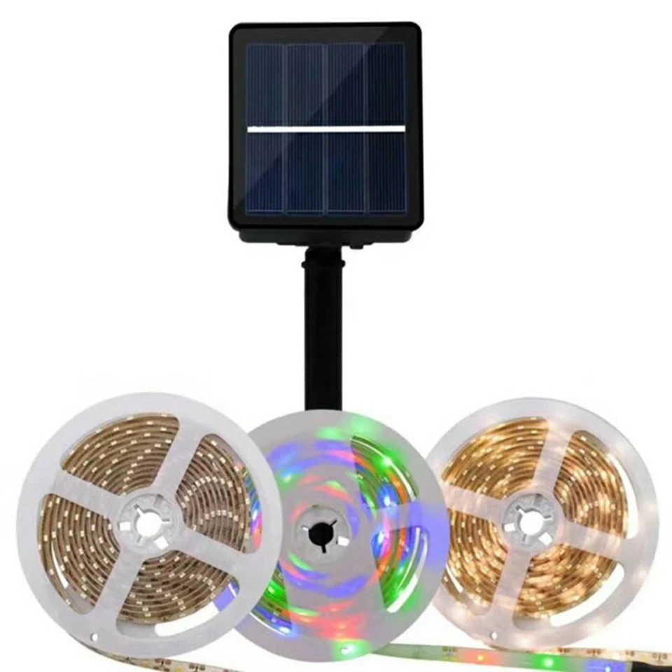 Светодиодная лента SMD2835 на солнечной батарее 5 м 150 светодиодов гибкая светящаяся