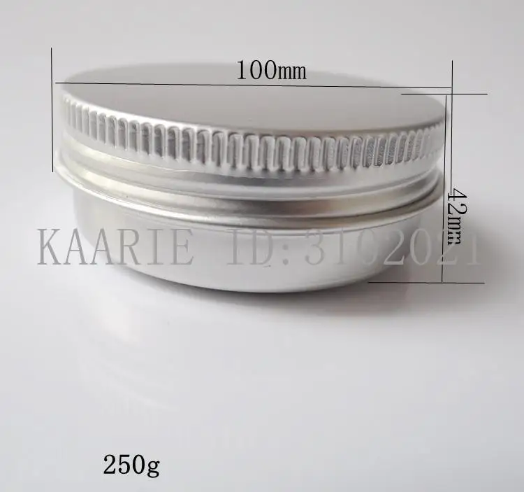 250g 100*42 мм пустые перезаправляемые круглые алюминиевые металлические жестяные