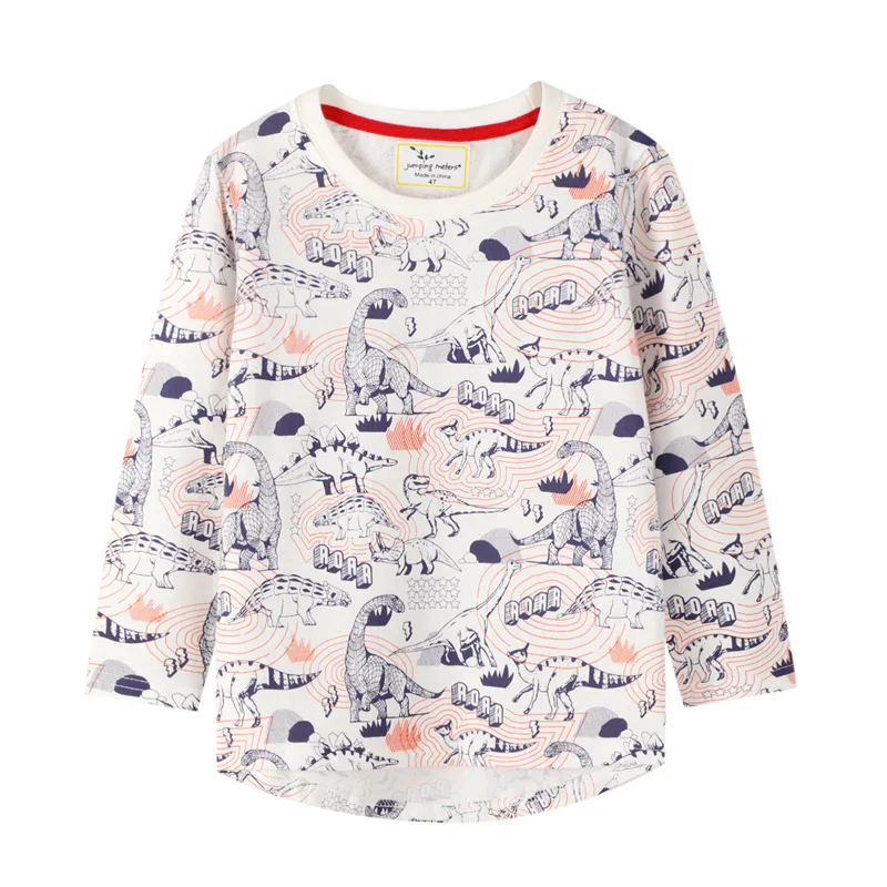 

2-7Years Cartoon Dinosaur Boy's T Shirt New Spring Baby Infany Boys Tops Tees T-Shirts Cotton Children Kids Clothes