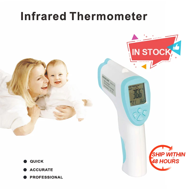 

Baby Adults Digital Forehead Thermometer Non Contact Infrared Body Temperature Fever Measure Tool