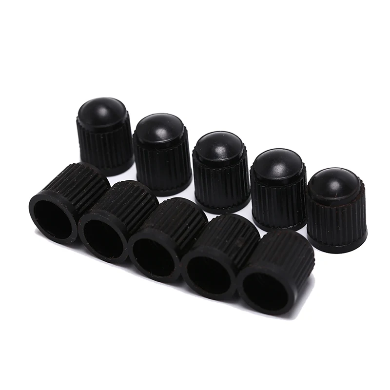 50Pcs/lot motorcycle Auto Wheel Dust Cover Lid Black Plastic Truck Car Tire Air Wheel Valve Stem Cap Tyre Valve Stem Caps