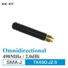 2pcs 490MHz Wifi uhf  Omnidirectional Directional Antenna Rubber Antenna SMA Male 2.0dBi 490 MHz TX490-JZ-5 For Communication