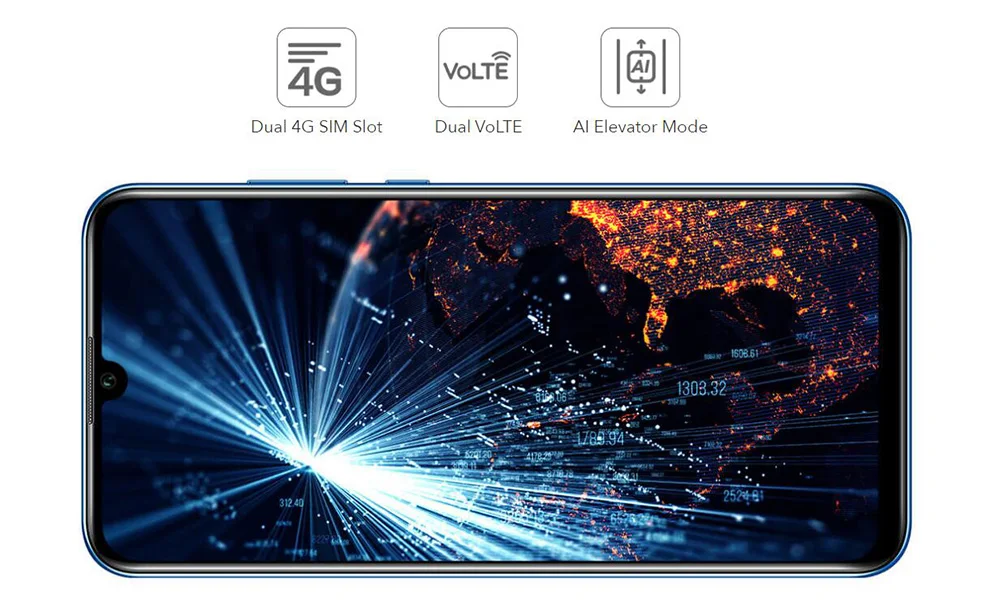 Глобальная версия Honor 20 Lite, 4 Гб, 128 ГБ, мобильный телефон с двумя sim-картами, Восьмиядерный, 6,21 дюймов, тройная камера, 24 Мп, фронтальная, 32 МП, NFC, Android телефон