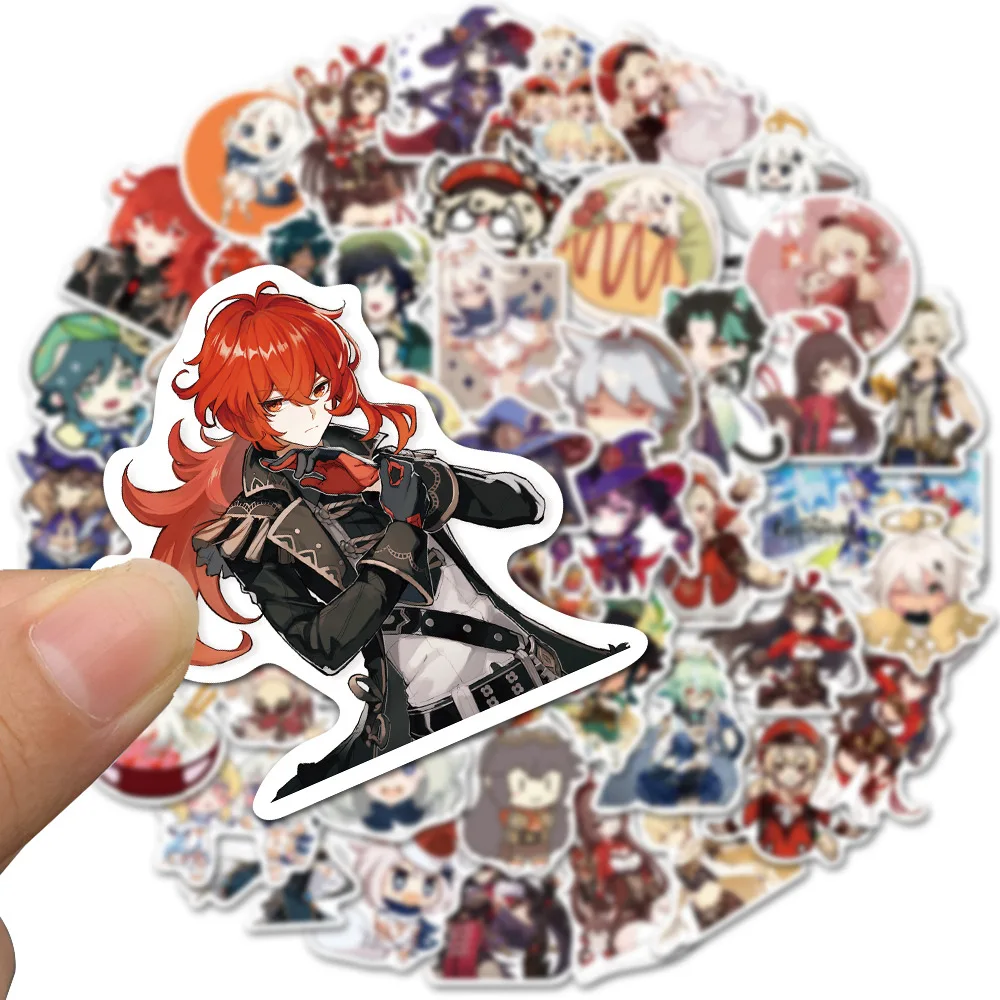 

PCS-50/Bag Game Genshin Impact Cosplay Props Project Anime Cartoon DIY Stickers Waterproof Graffiti Pictures Xmas Decorations