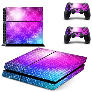 

Colorful Block Style Decal Skin Sticker for PS4 Playstation 4 Console Protection Film + 2Pcs Controllers Protective Cover