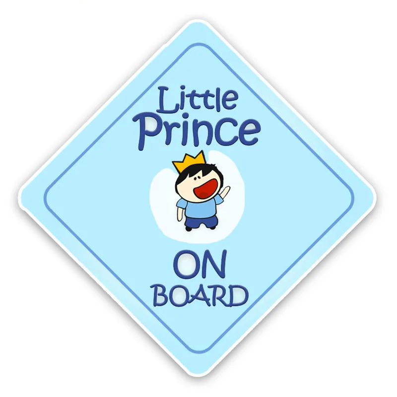

Personality Warning Lovely Little Prince on Board Car Stickers Accessories Motorcycle Cover Scratches Waterproof PVC 14cm *14cm