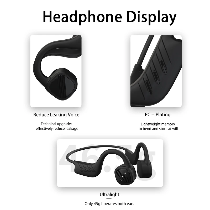 Fone de Ouvido Bluetooth sem Fio Ipx8 à Prova Aikswe Condução Óssea Natação Dwaterproof Água Mp3 Player Música Mergulho Esporte 8gb - Image 6