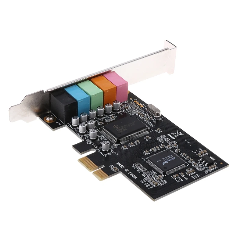 Pci-E Express 5.1Ch Cmi8738 Аудио Звуковая карта с низким профилем с кронштейном