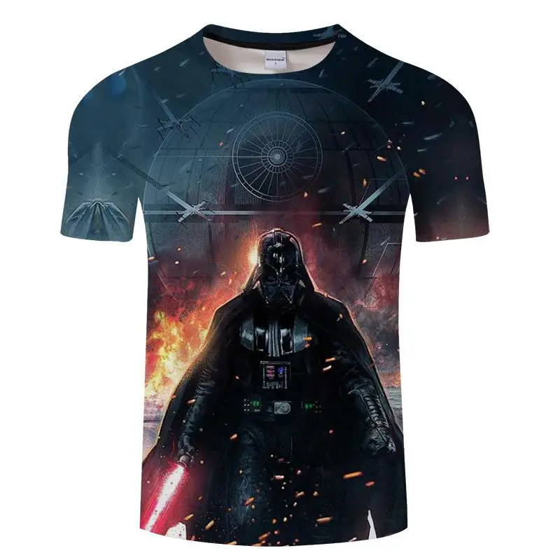 

New Fashion Heavy Metal 3D Tee Shirt Homme Star Wars Printed Streetwear Male Summer Short Sleeve Tee Tops Man Drop Ship