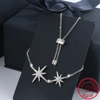 

S925 Double Meteor Silver Bracelet Star Same Jewelry 2020 New Six-pointed Star Light Luxury Bracelet Diamond Bracelet Jewelry