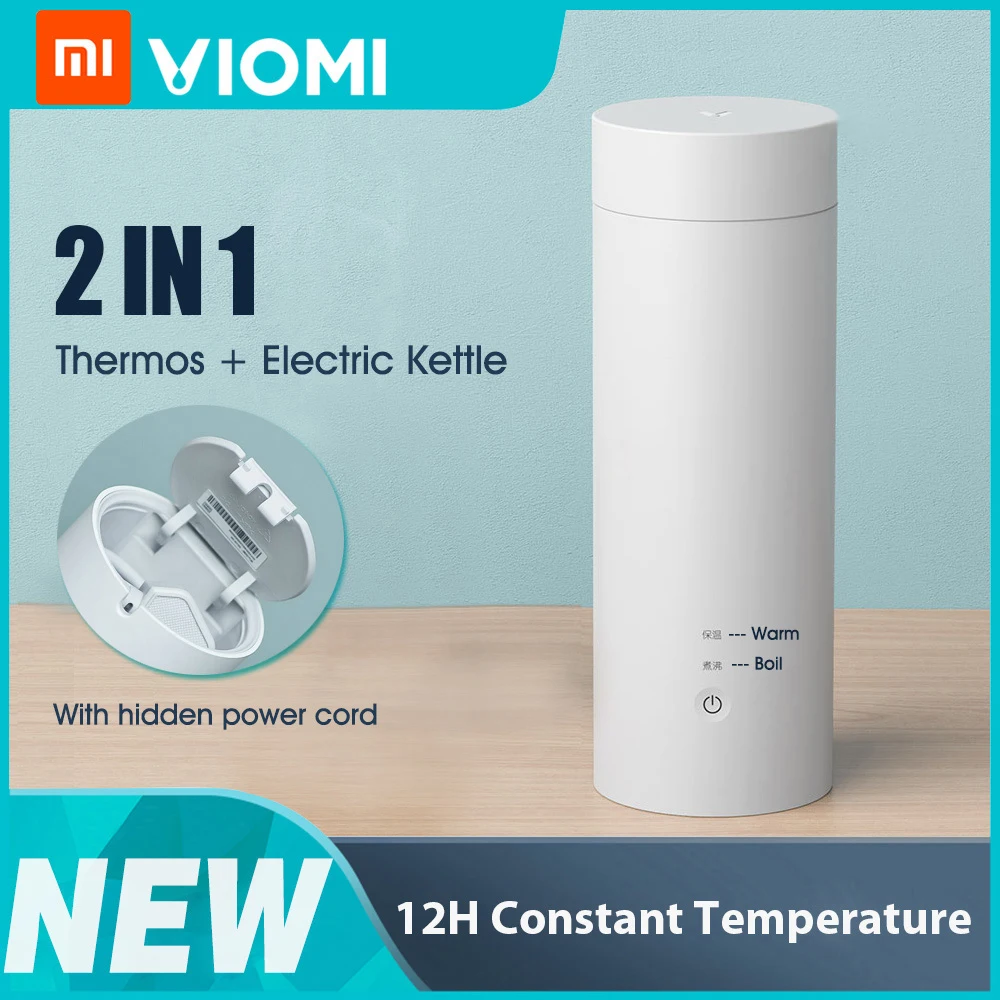 Xiaomi Viomi электрическая горячая чашка 400 мл портативная горячая вода путешествия молоко котлы Электрический чайник из нержавеющей стали бутылка 300 Вт 220 В