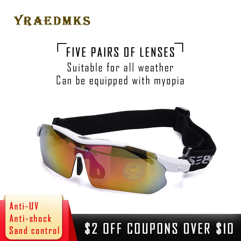 

Yraedmks Polarized Cycling Sun Glasses Outdoor Sports Bicycle Glasses Men Women Bike Sunglasses UV400 Goggles Eyewear 5 Lens
