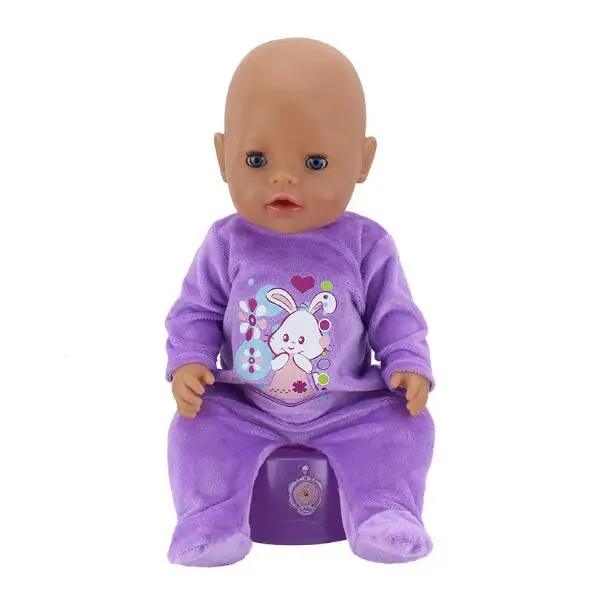 Высококачественная кукольная одежда, подходящая для 17 дюймовых кукол, одежда для 43 см, аксессуары для новорожденных Aoll, подарки для маленьких девочек - Цвет: Белый