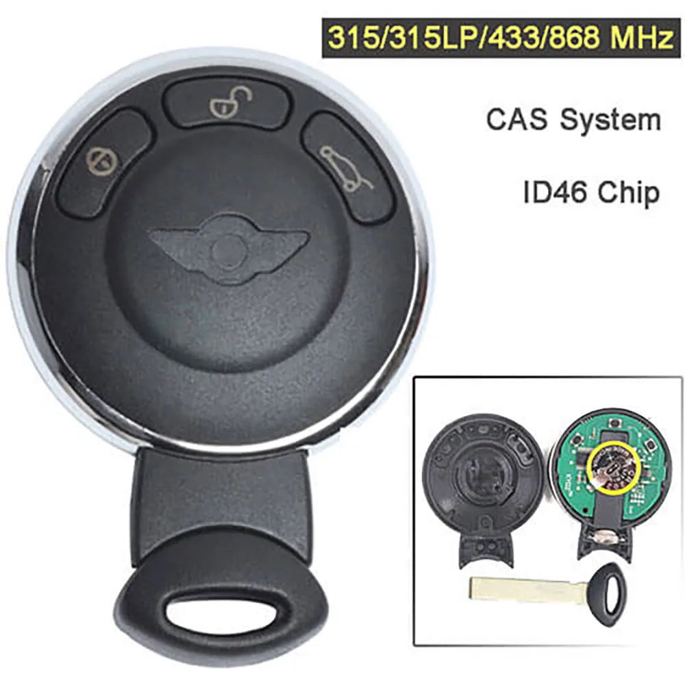 Умный дистанционный ключ Mini Cooper для BM * W 2007 2014 315/434 lp/868 МГц 3 кнопки Fob система
