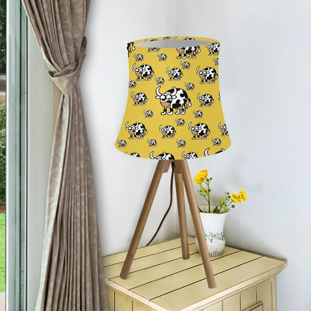 Printing Cartoon Cow Cloth Lampshade Nordic Simplicity Light Shade Art Deco Lamp Shades for Table Lamps for Bedroom Living Room