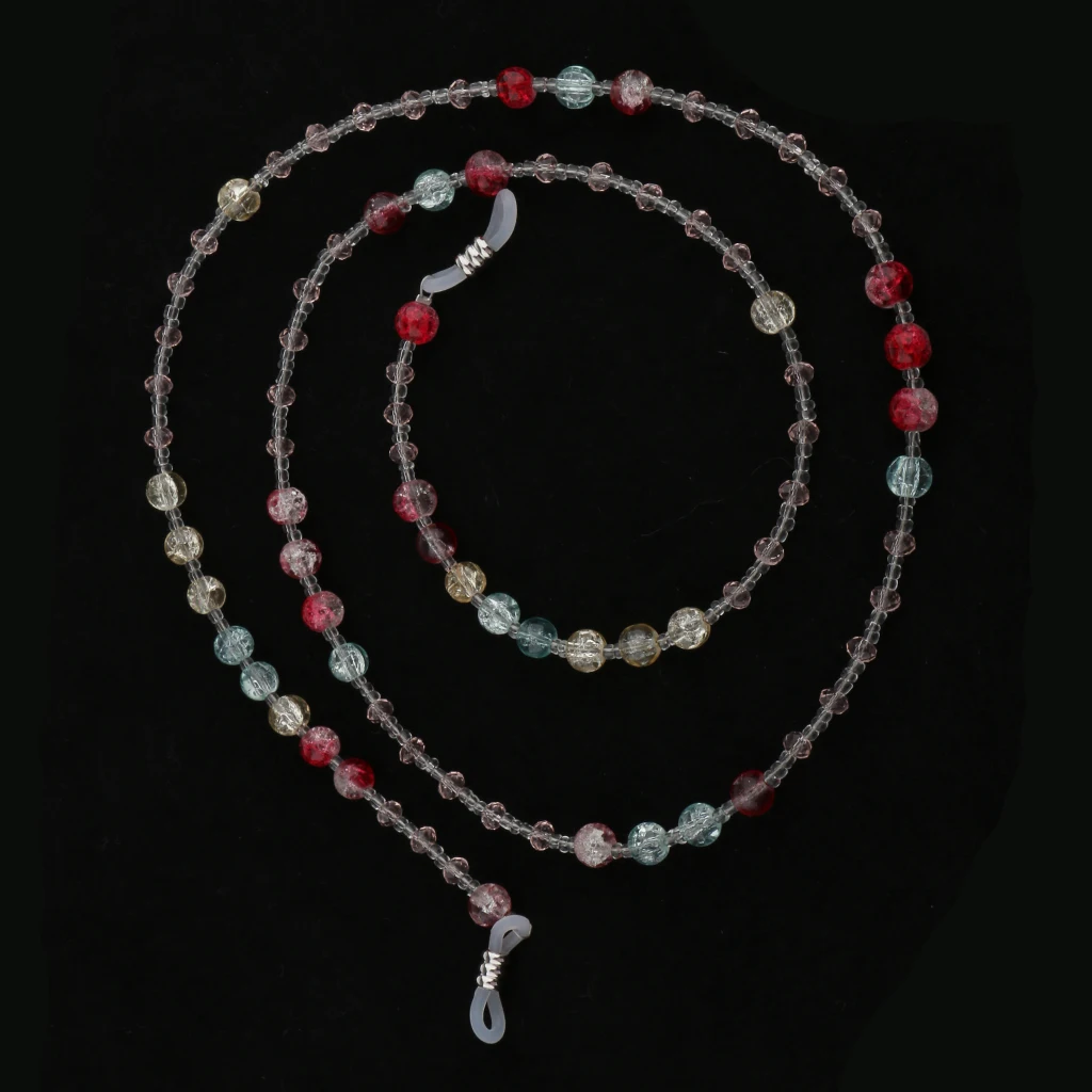 Beaded Eyeglass Sun Glasses Cord Eye Glasses Holder Spectacles Necklace Sunglass Reading Glasse Neck Strap Chain - Pink