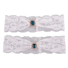 2 шт. элегантные белые кружевные подвязки с цветами для ног, свадебные аксессуары