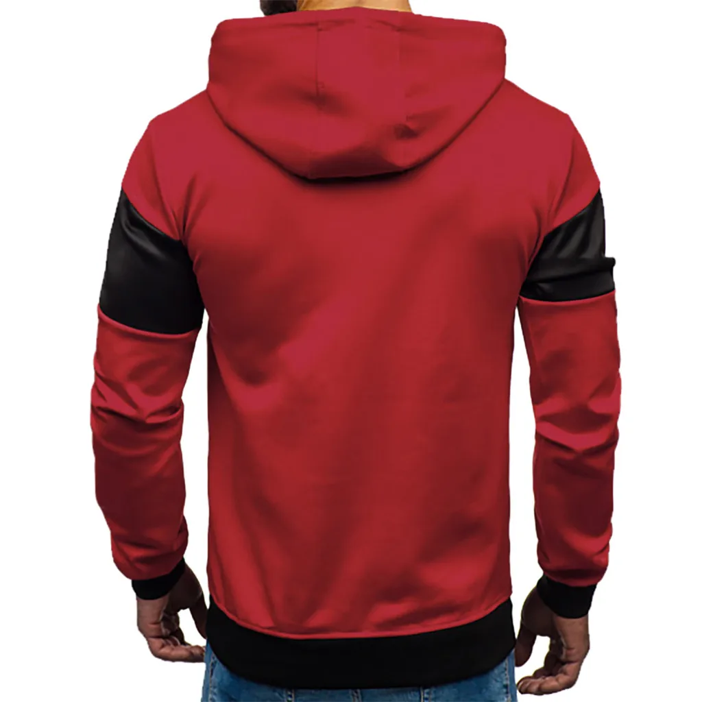 Stripes 3-color stitching Men Skateboarding Hooded Casual Jackets Long-sleeved Hooded Man Autumn Hoodies High quality