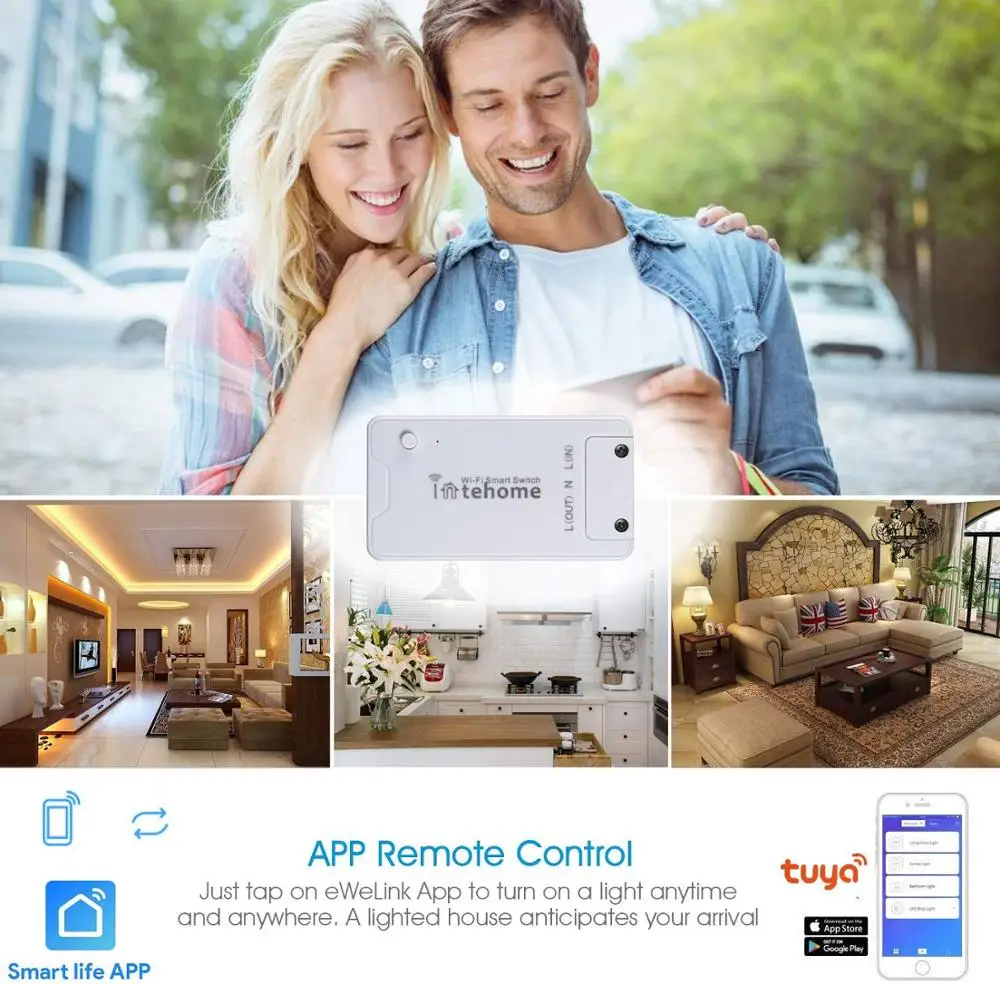 InteHome 16A Wifi переключатель реле Таймер модуль дистанционного управления Умный дом Domotica DIY Автоматизация работа с IFTTT alexa Google